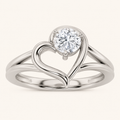 0.50CT Round Cut Lab Grown Diamond Solitaire Ring