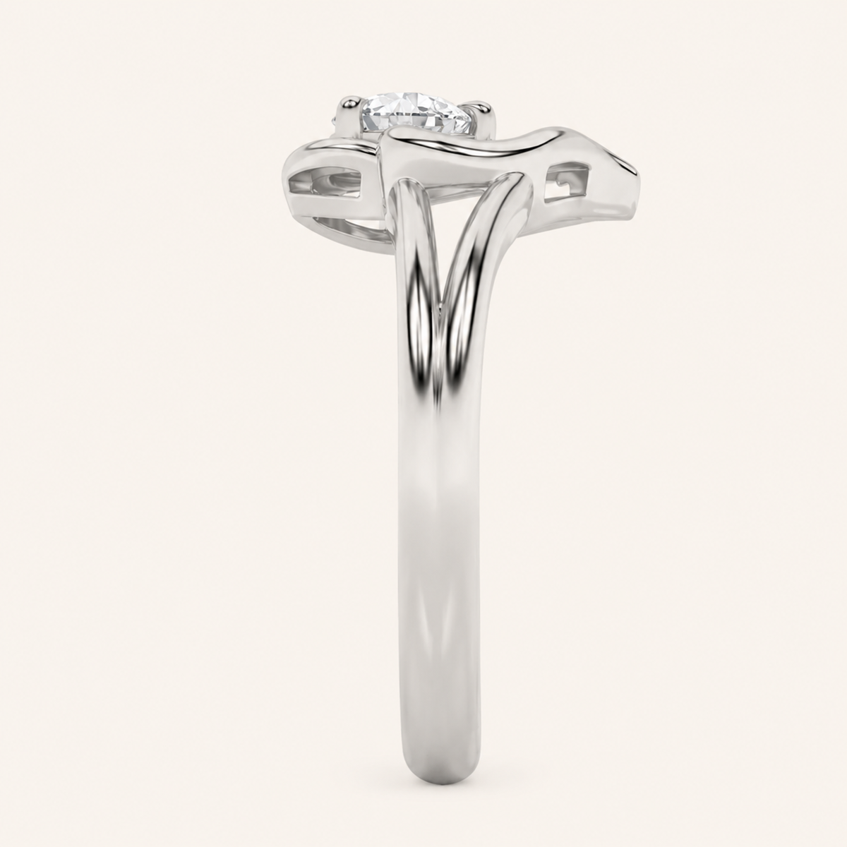 0.50CT Round Cut Lab Grown Diamond Solitaire Ring