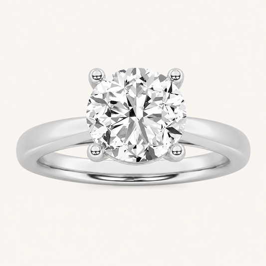 1.5CT Round Cut Lab Grown Diamond Solitaire Ring