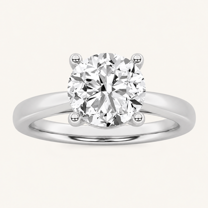 2.5CT Round Cut Lab Grown Diamond Solitaire Ring