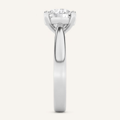 3CT Round Cut Lab Grown Diamond Solitaire Ring