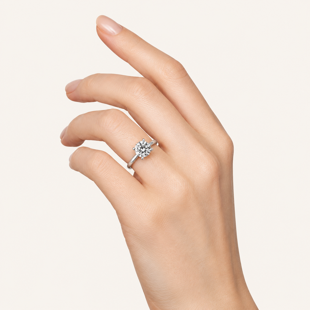 2CT Round Cut Lab Grown Diamond Hidden Halo Ring
