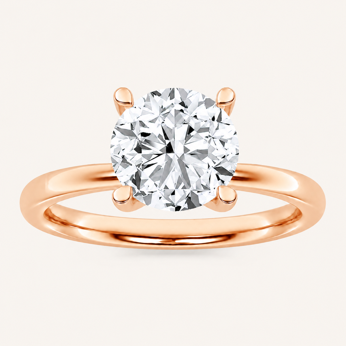 2CT Round Cut Lab Grown Diamond Hidden Halo Ring