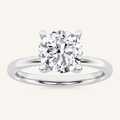 2CT Round Cut Lab Grown Diamond Hidden Halo Ring