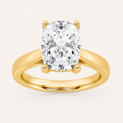 2CT Elongated Cushion Cut Lab Grown Diamond Solitaire Ring