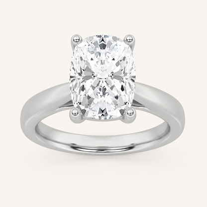 2CT Elongated Cushion Cut Lab Grown Diamond Solitaire Ring
