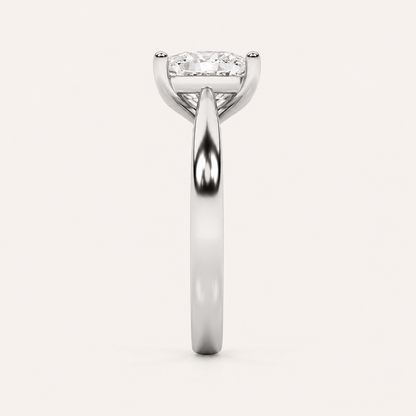 2CT Elongated Cushion Cut Lab Grown Diamond Solitaire Ring