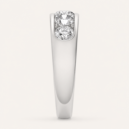 2.00 CT Round Cut Lab Grown Diamond Men's Band
