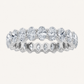 2.85CT Oval Cut Lab Grown Diamond Split Prong Eternity Ring