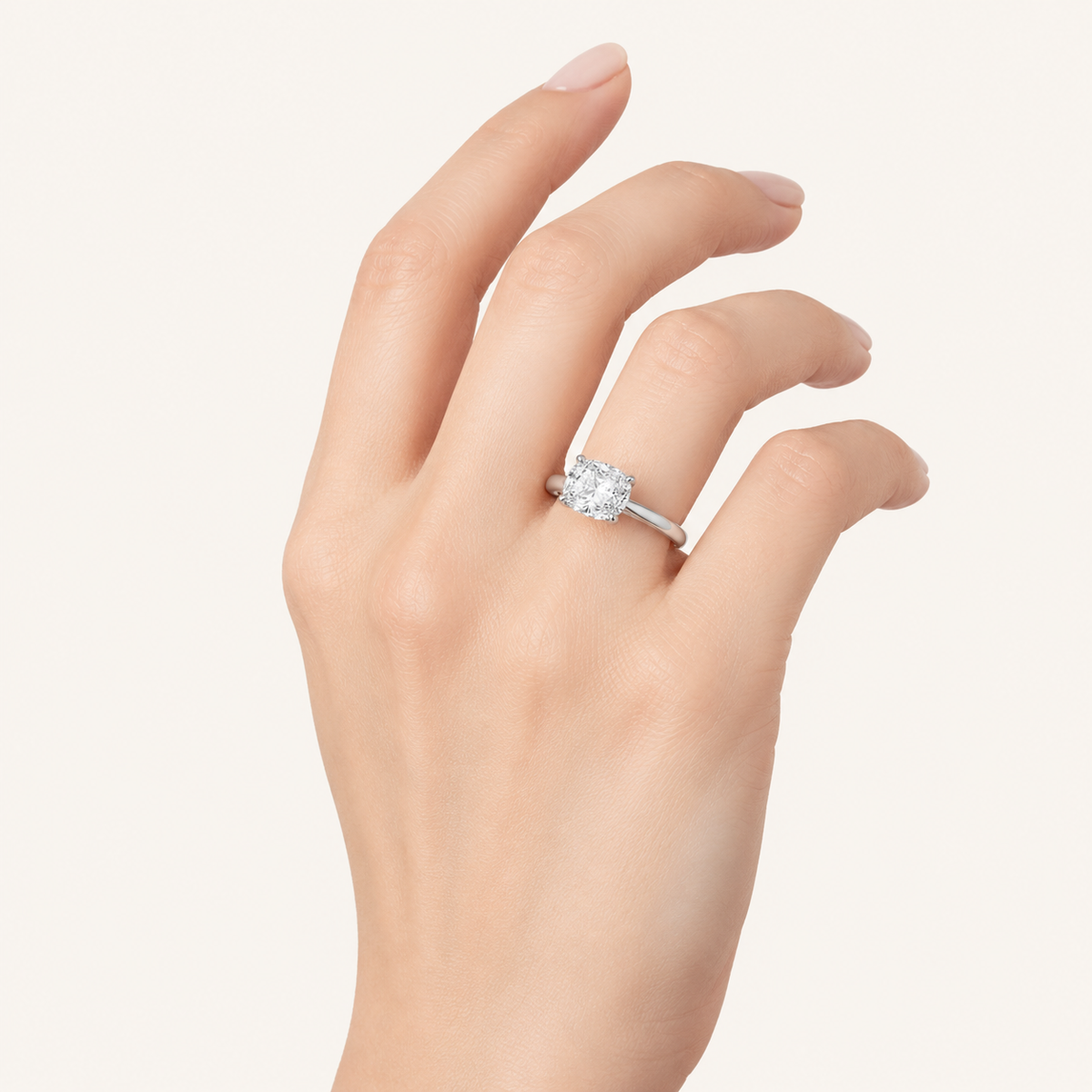 1.5CT Oval Cut Lab Grown Diamond East West Hidden Halo Ring