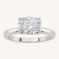 1.5CT Oval Cut Lab Grown Diamond East West Hidden Halo Ring