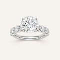 4.50CT Cushion Cut Lab Grown Diamond Side Stone Ring