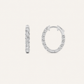 1CT Round Cut Lab Grown Diamond Inside Out Hoop Earrings