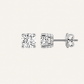 2CT Round Cut Lab Grown Diamond Stud Earrings