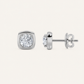 2CT Round Cut Lab Grown Diamond Stud Earrings