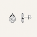 2CT Pear Cut Lab Grown Diamond Stud Earrings