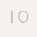 3CT Round Cut Lab Grown Diamond Inside Out Hoop Earrings