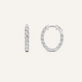 2CT Round Cut Lab Grown Diamond Inside Out Hoop Earrings