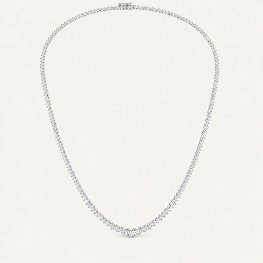 7.00CT Round Cut Lab Grown Diamond Tennis Necklace