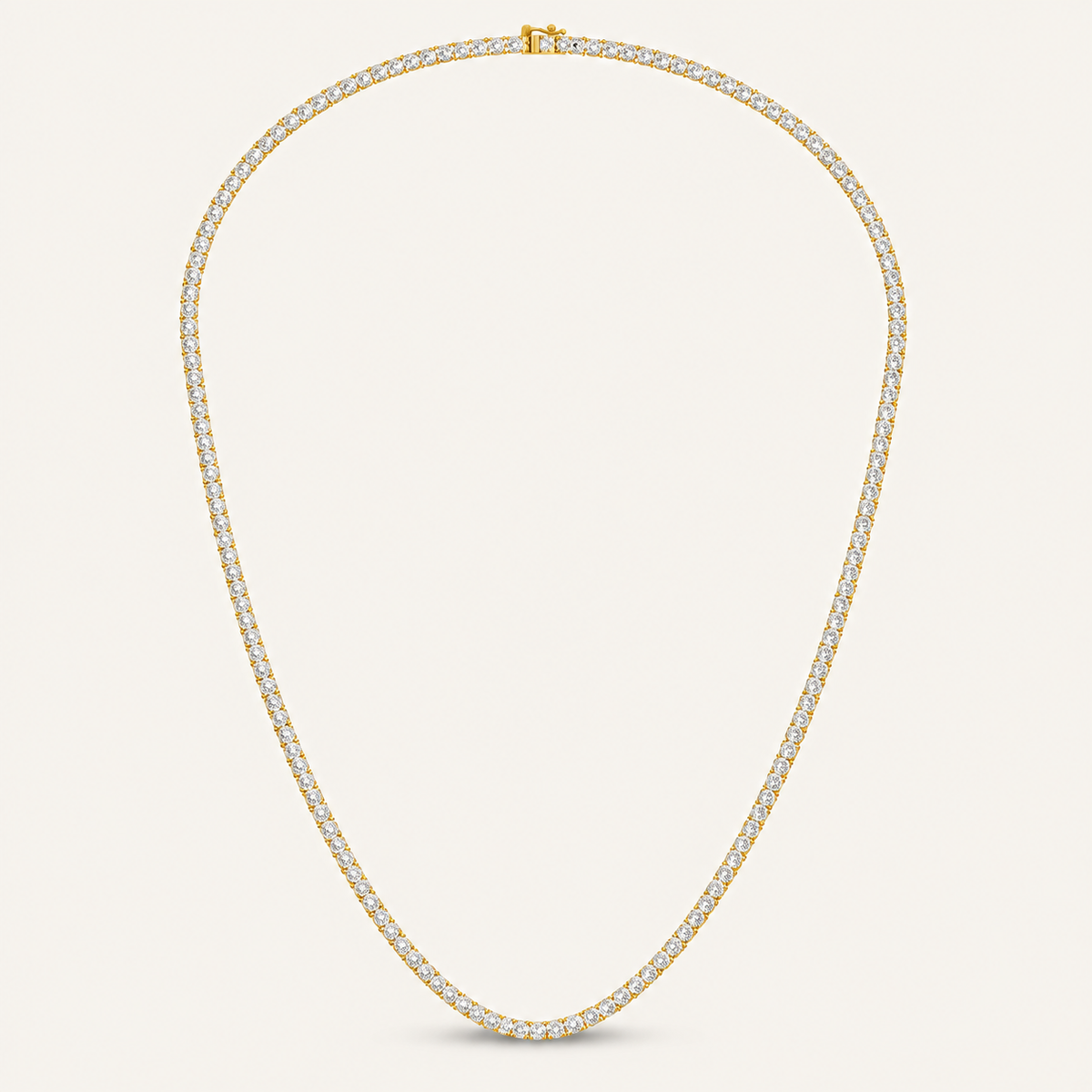 5.00CT Round Cut Lab Grown Diamond Tennis Necklace