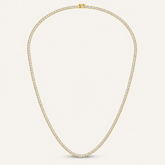 7.00CT Round Cut Lab Grown Diamond Tennis Necklace