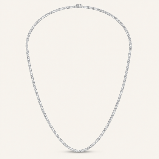 10.00CT Round Cut Lab Grown Diamond Tennis Necklace