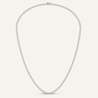 20.00CT Round Cut Lab Grown Diamond Tennis Necklace