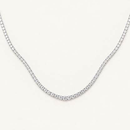 20.00CT Round Cut Lab Grown Diamond Tennis Necklace