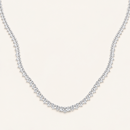 10.00CT Round Cut Lab Grown Diamond Tennis Necklace