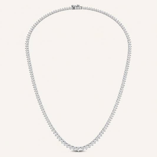 10.00CT Round Cut Lab Grown Diamond Tennis  Necklace