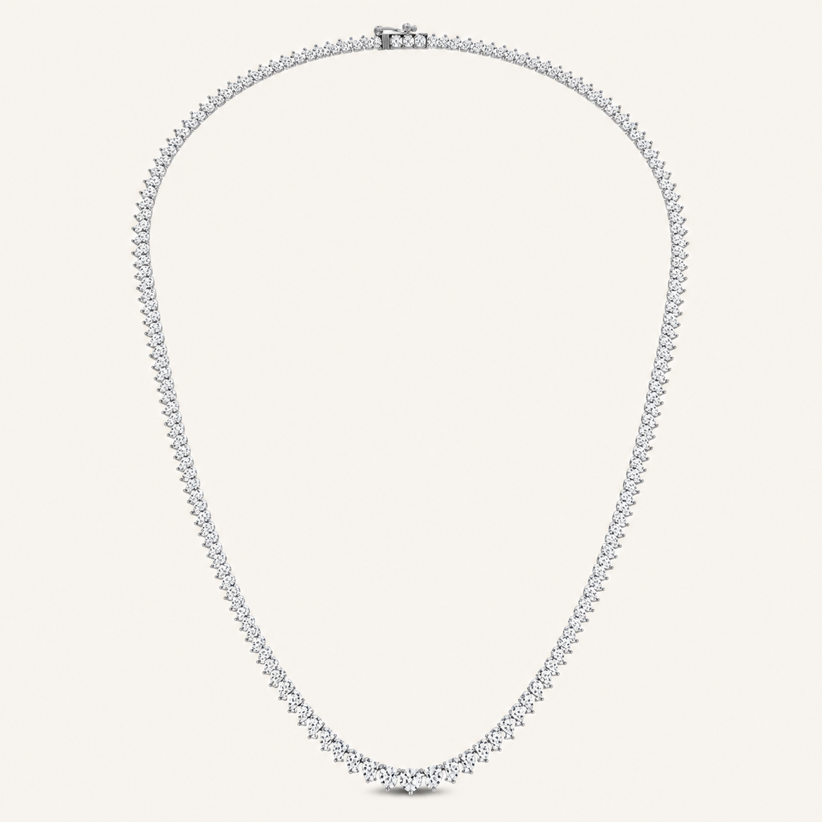 10.00CT Round Cut Lab Grown Diamond Tennis Necklace