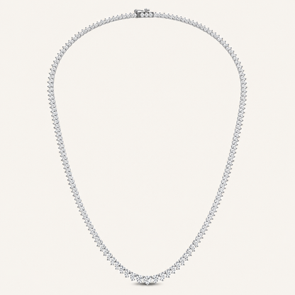 10.00CT Round Cut Lab Grown Diamond Tennis Necklace
