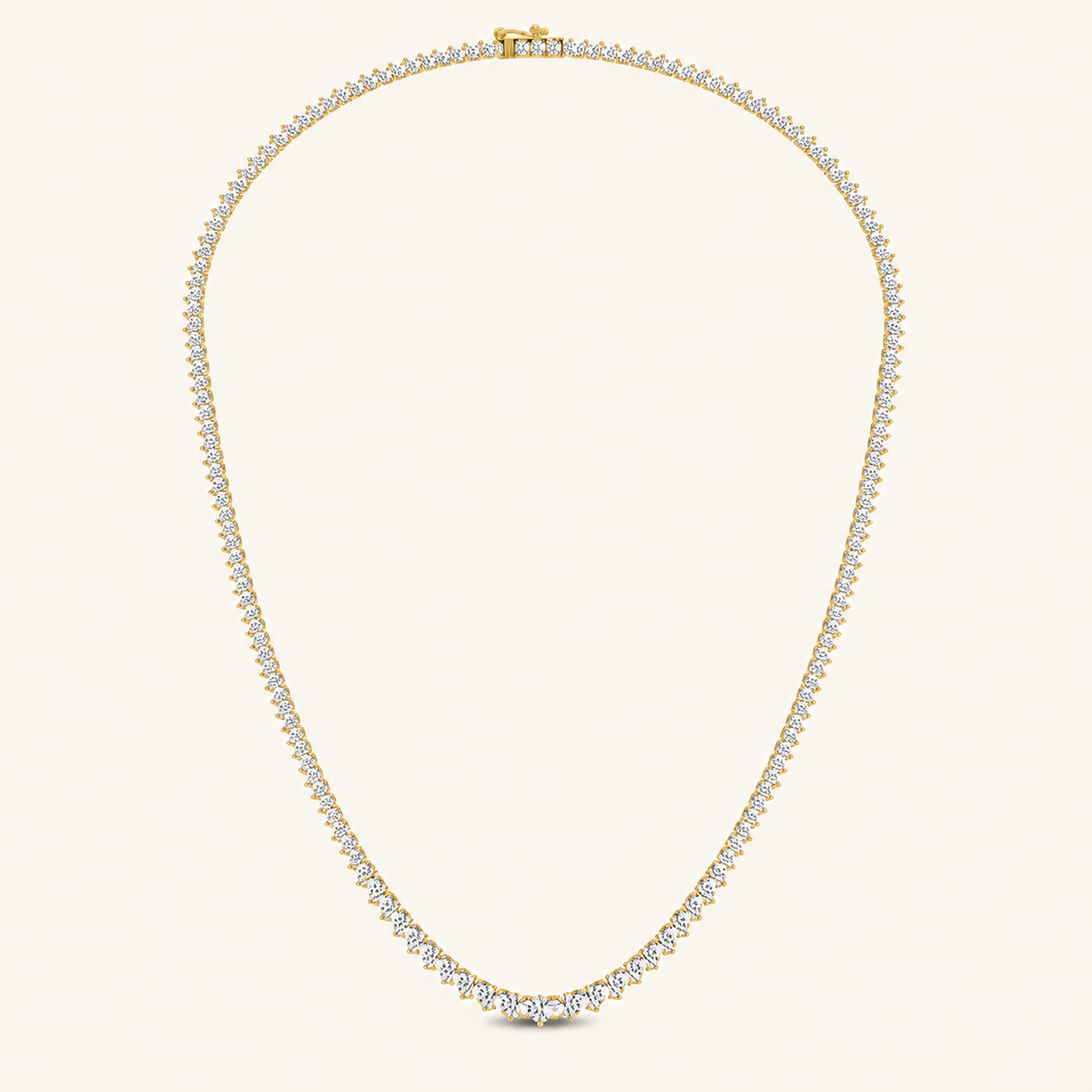 10.00CT Round Cut Lab Grown Diamond Tennis  Necklace