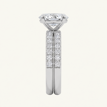 1.50CT Oval Cut Lab Grown Diamond Bridal Set