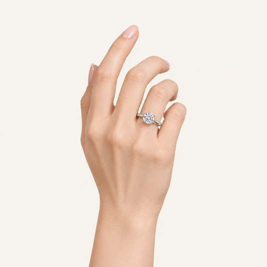 5.00CT Round Cut Lab Grown Diamond Solitaire Ring