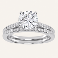 1.26CT Round Cut Lab Grown Diamond Bridal set