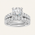 3.50CT Round Cut Lab Grown Diamond Bridal Set