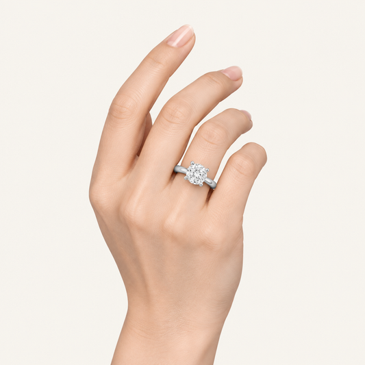 5.00CT Round Cut Lab Grown Diamond Solitaire Ring