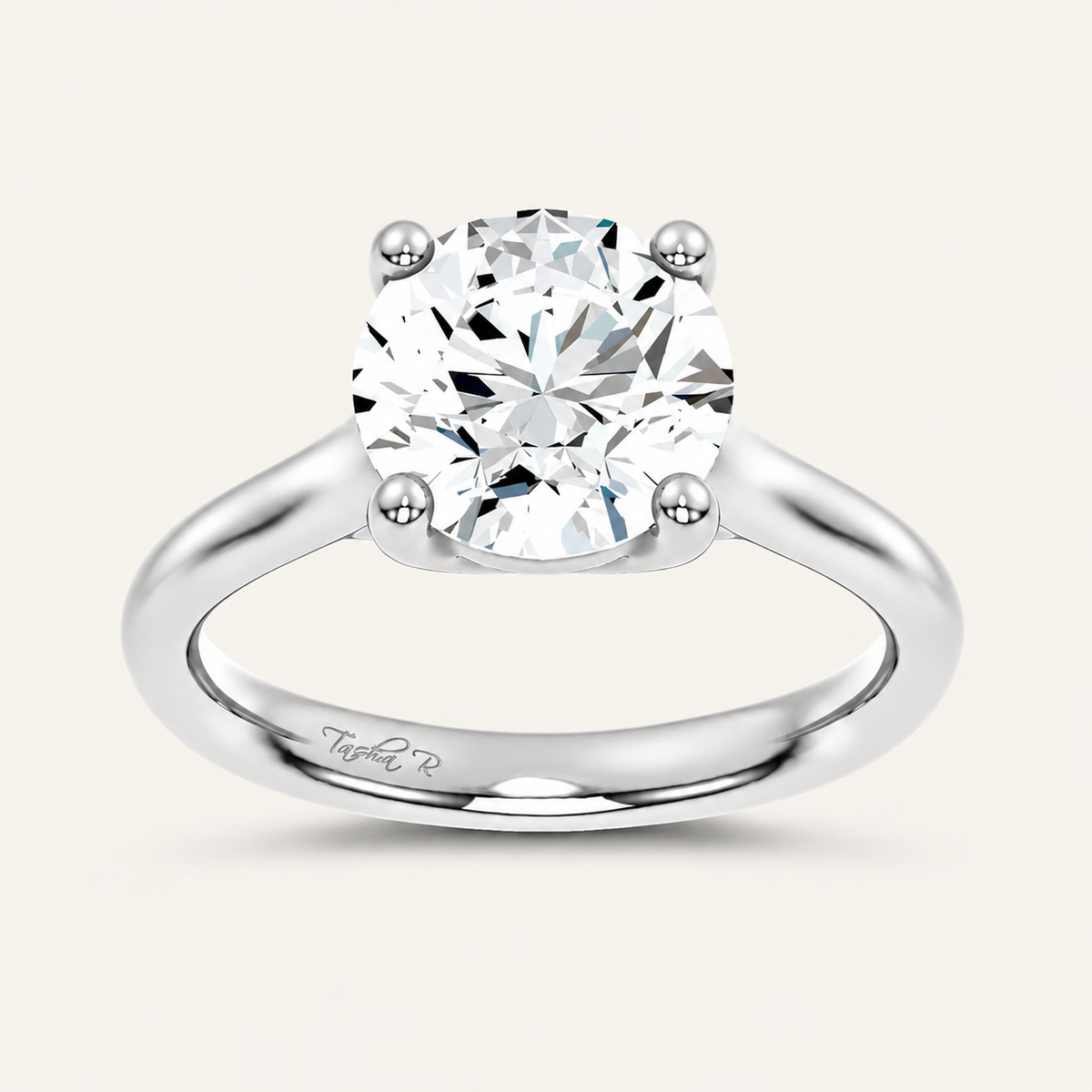 4.00CT Round Cut Lab Grown Diamond Solitaire Ring