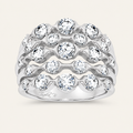 2.50CT Round Cut Lab Grown Diamond Fancy Enhance Band