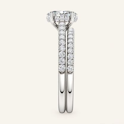 1.50CT Round Cut Lab Grown Diamond Bridal Set