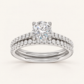 1.50CT Round Lab Grown Diamond Bridal Set