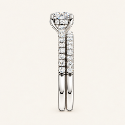 1.50CT Round Lab Grown Diamond Bridal Set