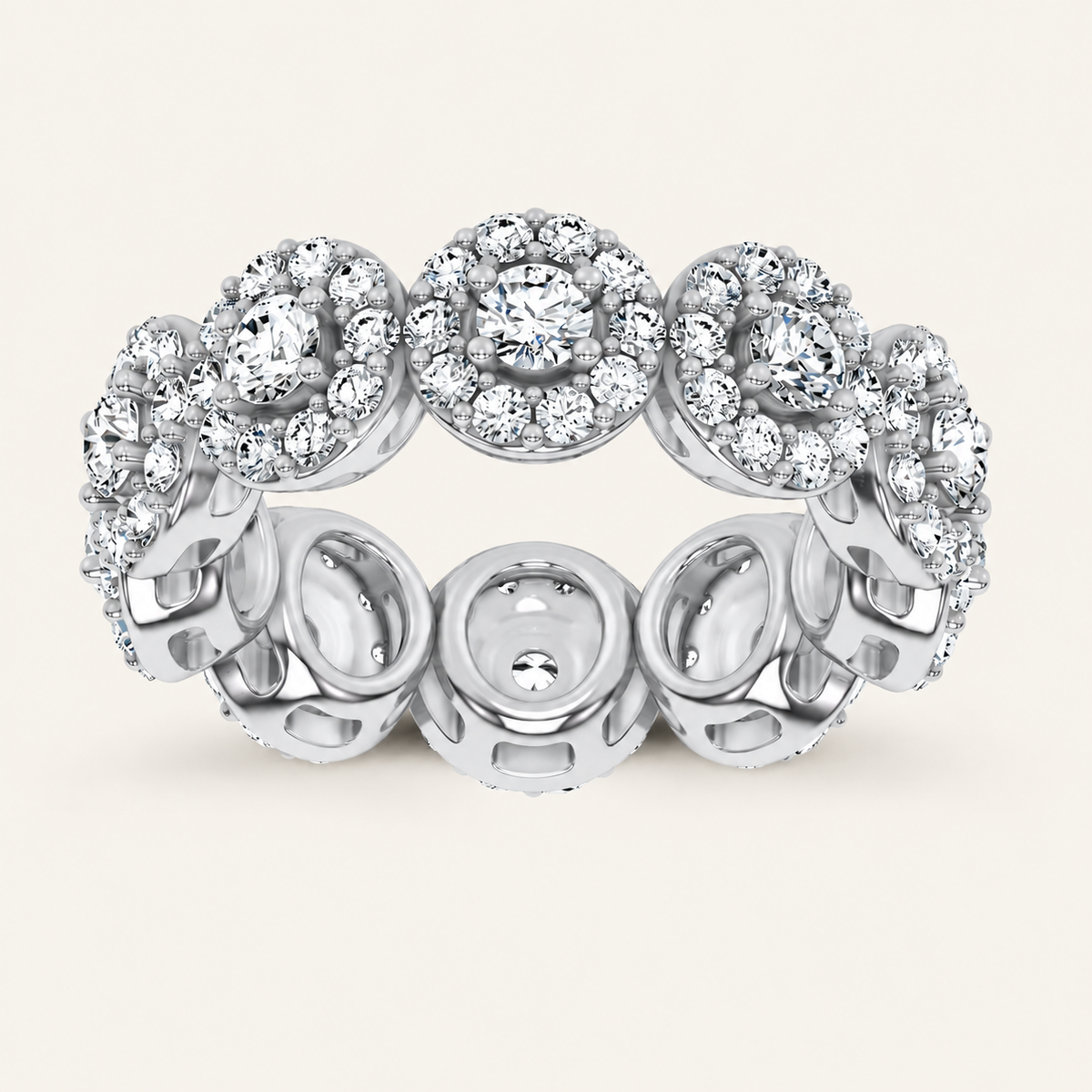 3.00CT Round Cut Lab Grown Diamond Eternity Band