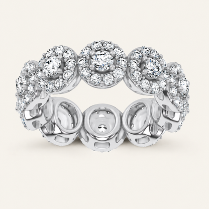 3.00CT Round Cut Lab Grown Diamond Eternity Band