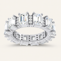 5.00CT Emerald Cut Lab Grown Diamond Eternity Band