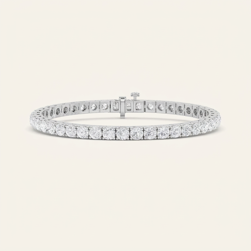 9CT Round Cut Lab Grown Diamond Tennis Bracelet