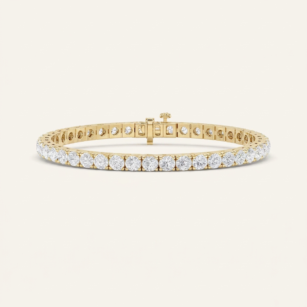 10.25CT Round Cut Lab Grown Diamond Tennis Bracelet
