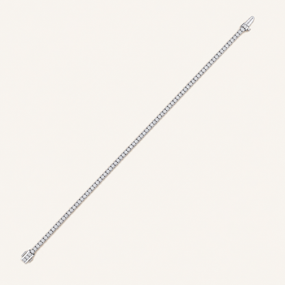 3CT Round Cut Lab Grown Diamond Four Prong Tennis Bracelet