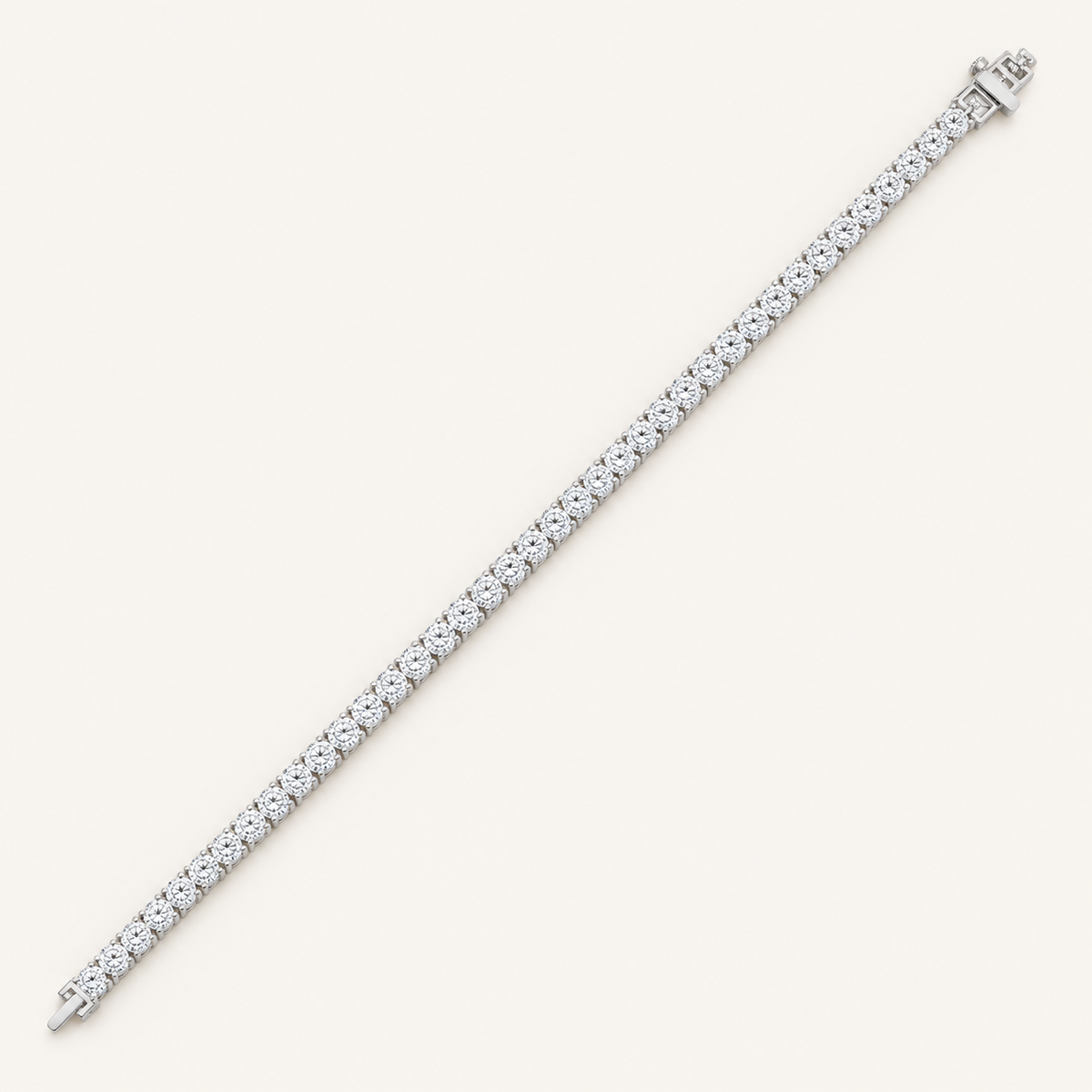 5CT Round Lab Grown Cut Four Prong Tennis Bracelet